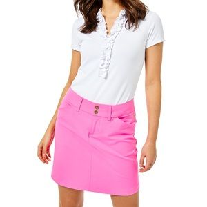 LILLY PULITZER Sybil Cockatoo Pink Luxetic 17" Skort - LIKE NEW